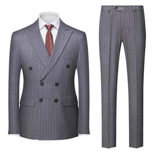 Costume à rayures fines homme coupe ajustée confortable pour mariage