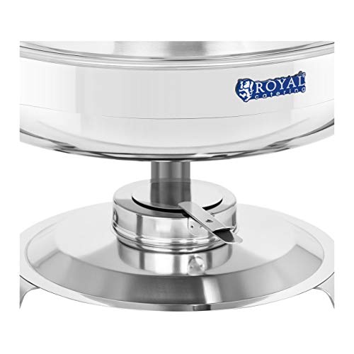 Royal Catering RCCD-5-60 Chafing Dish rund 3,6 L Speisenbehälter Ø 30,5 cm Wärmebehälter Speisenwärmer Warmhaltebehälter – Bild 3