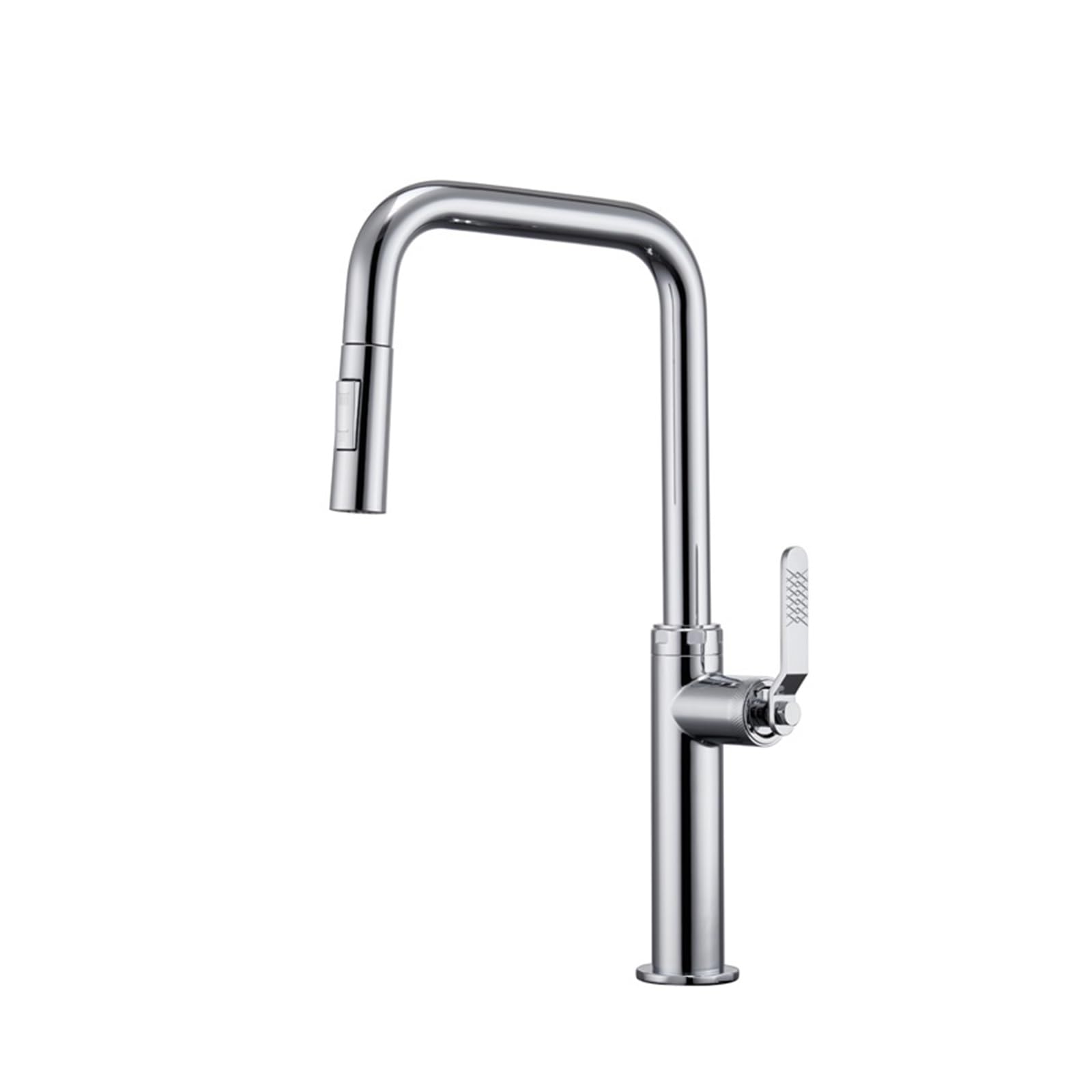 Grifo extraíble de cocina cromado, mezclador monomando frío y caliente con manguera