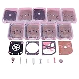 10pcs Carburetor Rebuild Repair Diaphragm Kit Compatible With Automotive Motorcycle Parts MS180 MS170 018 017 MS 180 170 RB-77 Chainsaw Replacement For Part Number 8K1927225B