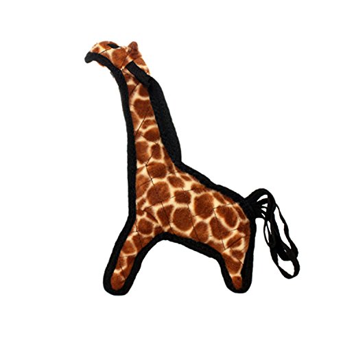 Tuffy - World's Tuffest Soft Dog Toy - Zoo Junior Giraffe - Multiple Layers. Made Durable, Strong & Tough. Interactive Play (Tug, Toss & Fetch). Machine Washable & Floats #TOP3