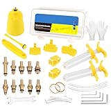 LeafBerry シマノ ブリーディングキット アップグレードされた金属モデル 自転車用ブレーキブリードキット は 油圧 ディスク ディスクブレーキ ブリーディングキット バイク修復やメンテナンスに最適な修理用品です。鉱油耐性に優れ、ミネラルオイル交換がスムーズに行えます、収納ボックス付きで整理整頓もしやすく、自転車のブレーキメンテナンスに欠かせないアイテムです