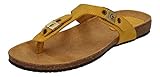 scholl zehentrenner schutz Innenfutter:Textil Scholl Biminois Jaune Ocre (Ockergelb) - Zehentrenner - Damenschuhe Pantolette/Zehentrenner, Gelb, Leder