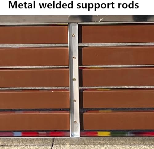 Outdoor Park Bench with 108° Ergonomic Backrest, Weatherproof Heavy-Duty Stainless Steel, Wood-Plastic Composite Seating for Garden & Plaza (100x40x85cm)