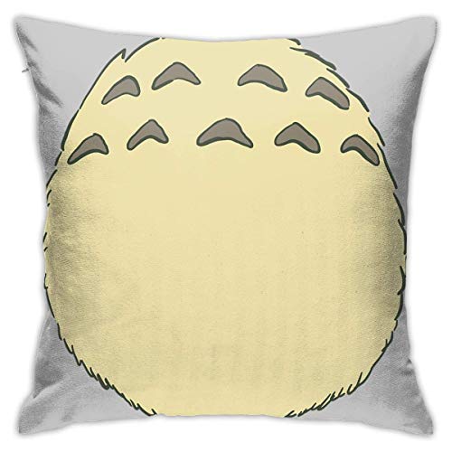 INGXIANGANCHI Ghibli Studio Sweet-Neigh Belly To-t-Oro, impresión por ambos lados, funda de almohada con cremallera oculta, funda de almohada con diseño impreso de 18 pulgadas y 18 pulgadas