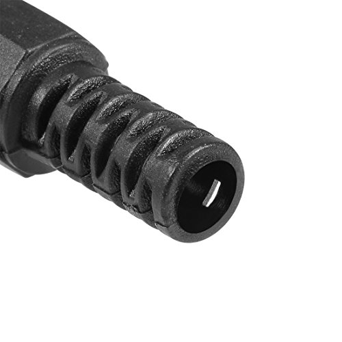 uxcell 10Pzs Conector DC Macho 3.5mm x 1.1mm Negro miniatura 5