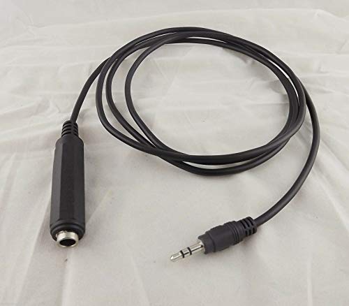 Cable conector audio 3.5mm macho a Jack 6.35mm hembra 5FT miniatura 5