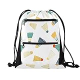 [Ａｋｉ ｒａ　ｋｉ．] Akiraki ジムサック ナップサック 防水 大容量 軽量 バドミントン 運動 スポーツ かわいい ホワイト シューズ収納バッグ 巾着袋 折りたたみ ジムバッグ プールバッグ 水泳 アウトドア 旅行 男女兼用