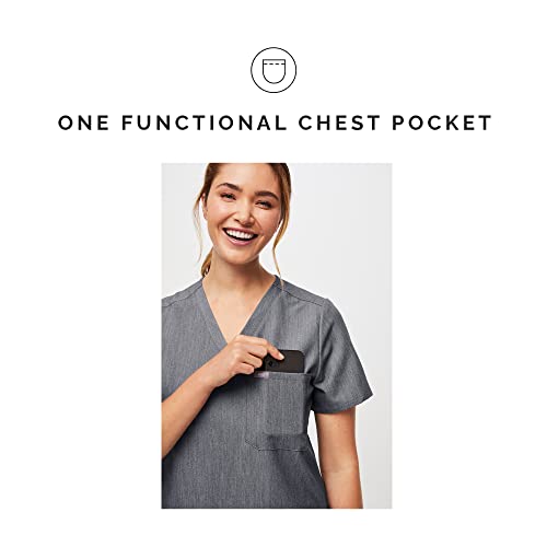 Figs Catarina One-Pocket Scrub Top For Women — Graphite, M #TOP4