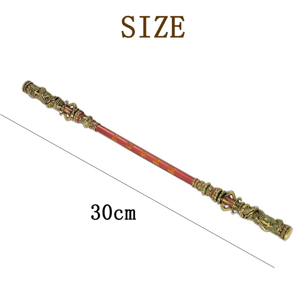 Sun Wukong Ruyi Golden Cudgel, 15Inch Monkey King Staff Game Weapon Bronzecloud Ruyi Staff Martial Alloy Weapons Furnishings Hoop Stick, Pilgrimage To The West Eripheral Game Model(Color:A,Size:20CM