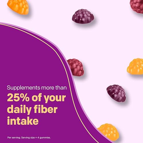 MiraLAX New MiraFIBER Gummies, 8g of Daily Prebiotic Fiber with B Vitamins to Support Digestive Health and Metabolism, Fruit Flavored Fiber Gummies, 72 Count, 18 Servings per Bottle - Image 5