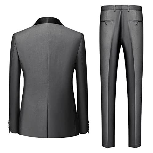 3 Teilig Anzug Herren Elegant Slim Fit Herrenanzug Luxus Stilvoll Hochzeit Anzüge Herren Modern Jacke Weste Hose Anzugjacke Herrensakko Festival Outfit für Party Festlich Abschlussball Büro Business – Bild 4