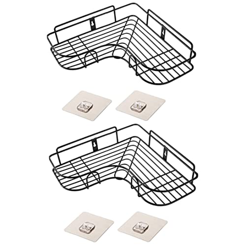 Gcroet COINE Douche Caddy SALLES Noirs SALLES ORGANISANT ACCESSOIRATION Adhesive ESTRAGE Salle Douche Soir SECHNE Coin Corne RACKIGNE D'ORGANISATEUR, Accessoires DE Bain Cover