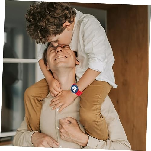 2pcs Funny Knitted Wristwatches for Couples and Students Handmade Cartoon and Comfortable for Parties and Festivals and Red4