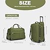 KONO Borsone da Viaggio con 2 ruote 55L Pieghevole Trolley Morbido Bagaglio a Mano per Weekender e Sport, Verde
