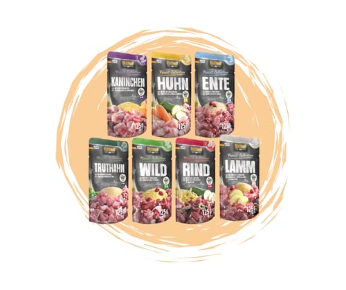 Belcando Frischebeutel Nassfutter | Multi Bundle, Mix Paket, Sparpaket, 7 Verschiedene Sorten | 21x125g
