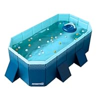 INDUSTEX Foldable Swimming Pool -600L- PVC Garden Paddling Pool – Portable Rectangular Outdoor Pool 180x110x50cm – Easy Assembly, Durable & Space-Saving Summer Family Pool
