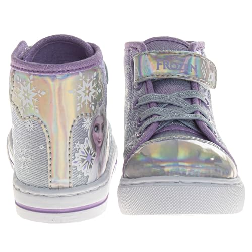 Disney Princess Minnie Mouse Frozen Encanto Hightop Sneakers - Snow White Ariel Elsa Maribel Minnie Ankle Shoes (Sizes: 6-12 Toddler - Little Kids)3