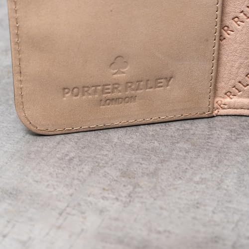 Porter Riley - Leather Case Compatible with iPhone 17. Premium Genuine Leather Stand/Cover/Wallet/Flip Case with Card Slots & Horizontal Stand (Grey & Pink) by Porter Riley - Used condition - Image 8