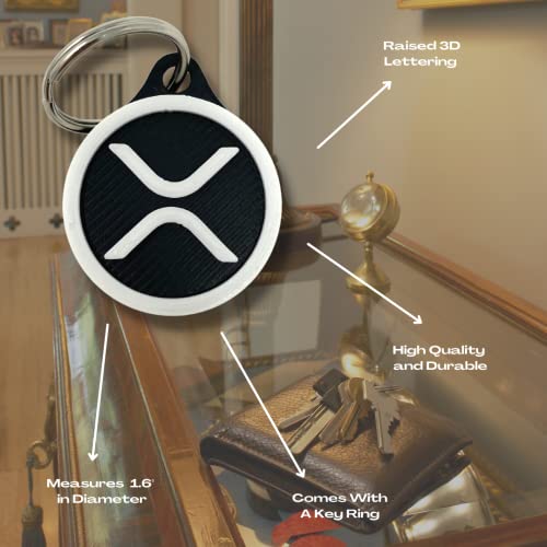 FRESHe Ripple XRP Keychain Cryptocurrency Logo - Black & White - Perfect for Cryptocurrency XRP token Fans! Made in the USA! - Image 5