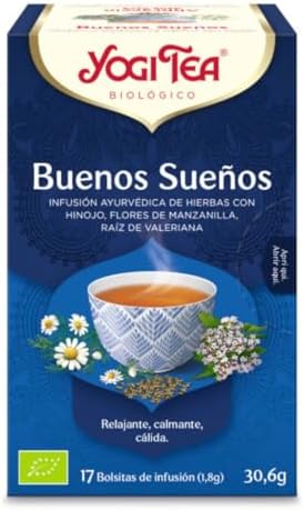 Yogi Tea Buenos Sueños - Infusión Ayurvédica - Mezcla de Hinojo, ...