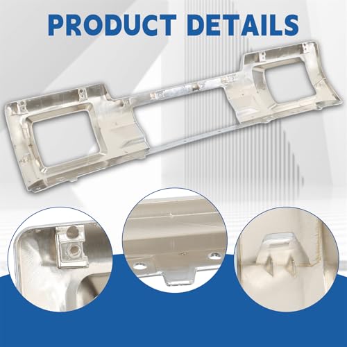 Image of Silscvtt Front Bumper Skid Plate Panel Chrome Replacement for Sierra 2500HD 3500HD 4-Door 2015-2019 23178964 23178780 GM1053103C GM1053104C