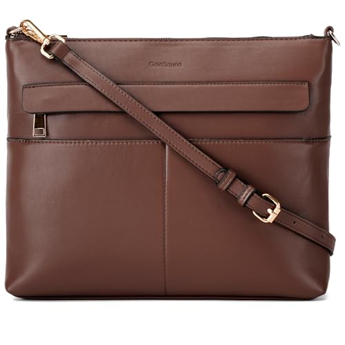 Sac à bandoulière de navetteur pour femme actif en cuir végétalien souple