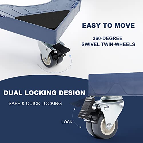 image for WBD WEIBIDA Adjustable Furniture Dolly with 4 Dual-Locking Wheels, Uni