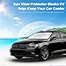 Custom Fit Passat Windshield Sunshade for 2012-2022 Volkswagen VW Passat Accessories Front Window Shield 210T Silver Coating Cover for Volkswagen Windshield Sun Visor Protector Blocks UV Keeps Cool
