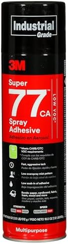 3M Super 77 CA Multipurpose Spray Adhesive Glue, Clear, Net Wt 18.0 oz Can
