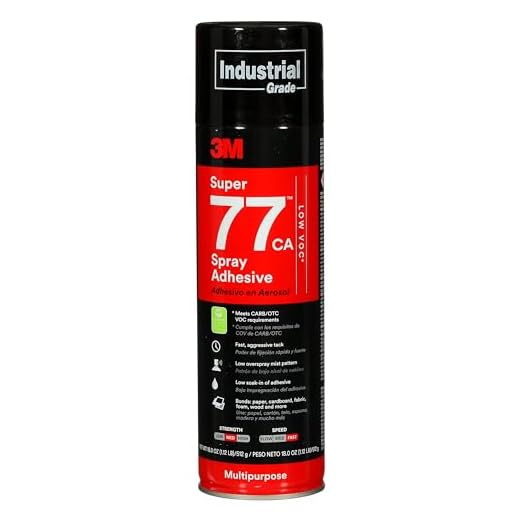 3M TALC Super 77 Multipurpose Permanent Spray Adhesive Glue, Low VOC, Paper, Cardboard, Fabric, Plastic, Metal, Wood, Net Wt 18 oz
