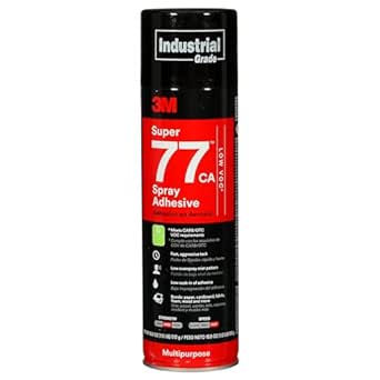 3M Super 77 CA Multipurpose Spray Adhesive, Clear, 18 oz