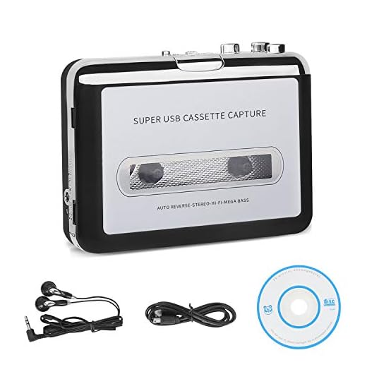 Cassette Player Tape to MP3 Converter via USB Retro Walkman Auto Reverse Portable Audio Music Tape Player with Earphone by KALULI