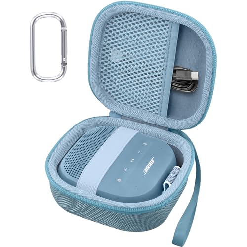 Aenllosi para Funda de Transporte Rígida de Bose New SoundLink Micro Altavoz Bluetooth Portátil 2.ª generación, Solo Estuche, Azul