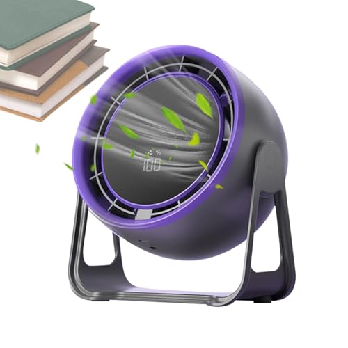 Ventilador de escritorio, recargable y silencioso, 100 velocidades, flujo de aire más fuerte, portátil, silencioso, pantalla digital, para dormitorio, hogar, cocina al aire libre