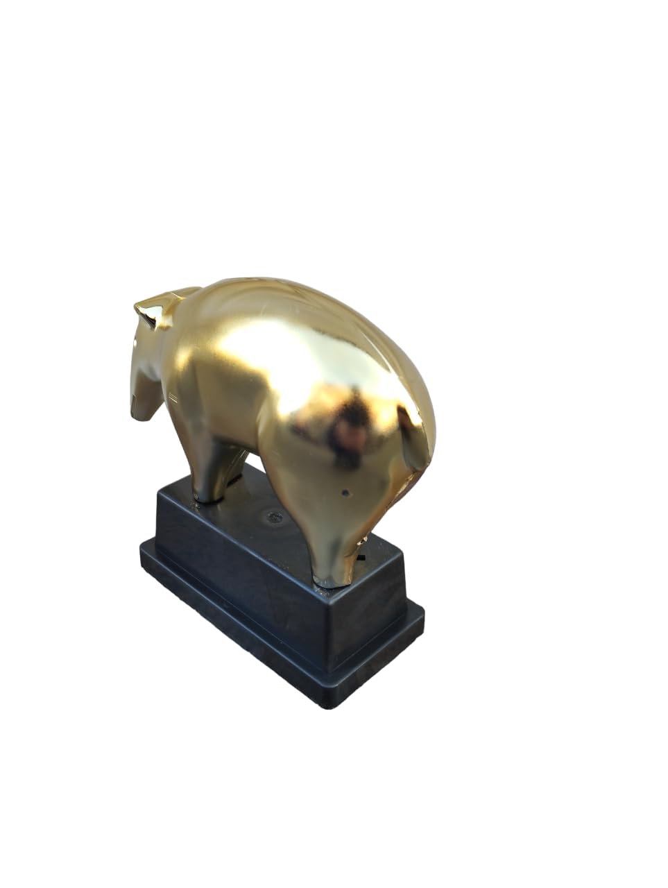 Tapiro D' Oro Trofeo personalizzabile Scherzi per Festa Compleanno Premio scherzo Statuetta oscar con dedica tapiro personalizzato Regali scherzo Divertente Con Targhetta Misura 19x17x7 cm