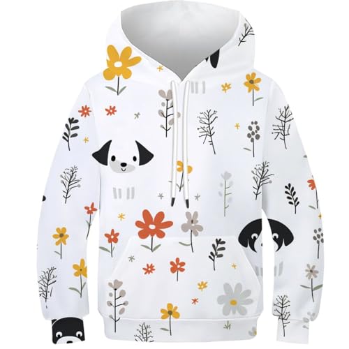 Belle pull imprimé 3D chien mignon : cadeau idéal ado 13-15 ans