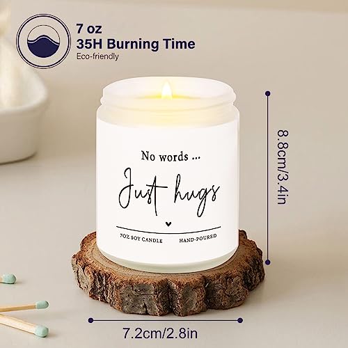 Leebbsin Sympathy Gift- 7oz No Words Just Hugs Candle Handmade Lavender- Bereavement/Thinking of You Gifts - Image 2