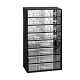 Alles im Blick: Durch die transparenten Schubladen aus glasklarem Polystyrol ist der gesamte Inhalt stets gut ersichtlich - 8 Schubladen HxBxT 57 x 136 x 136 mm, 4 Schubladen HxBxT 57 x 276 x 136 mm
