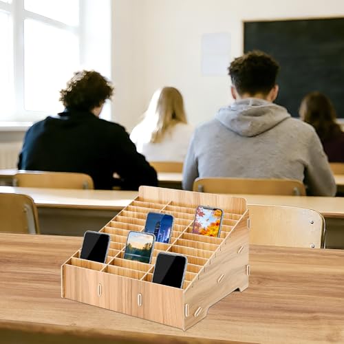 Rack de présentation multifonctionnel bois marron 36 compartiments - 7