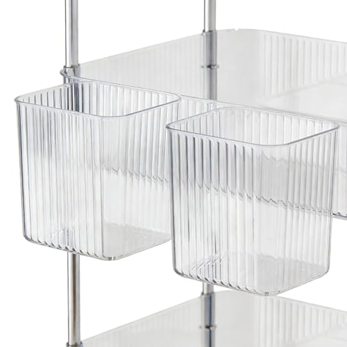 Chariot de rangement compact multicouche pour optimiser les petits espaces de cuisine et bain - 7