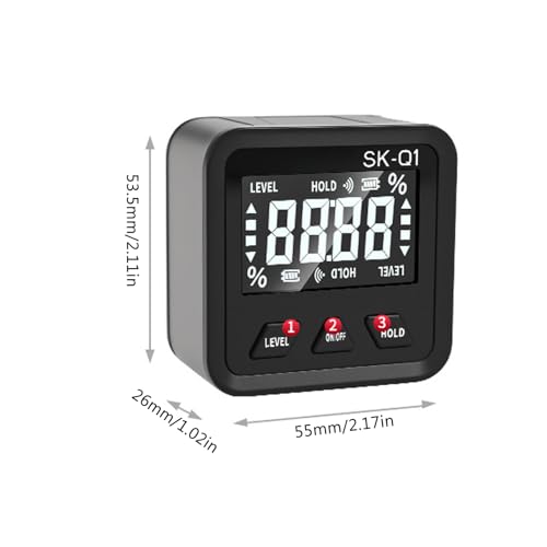 FTVOGUE Medidor Digital de Ángulos con Base Magnética y Pantalla LCD miniatura 2