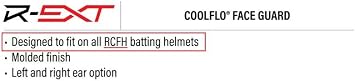 Rawlings | R-EXT COOLFLO Batting Helmet Face Guard | Fits All COOLFLO (RCFH) Helmet Models | LHB & RHB Options | Multiple Colors