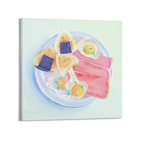 Peinture japonaise boulette de riz pour habiller un mur vide tableau moderne 50x50 cm