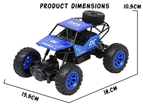Image of Zest 4 Toyz Remote Control 1:18 Rock Crawler 4x4 High Speed Rechargeable Off-Road Monster Truck | Car for Boys 10 Years | Kids Toy - Blue