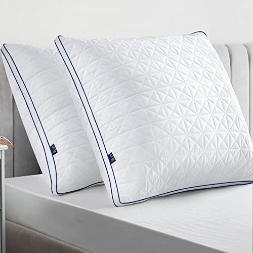 BedStory Kopfkissen 80x80, 2er Set Kissen 80x80 mit Reißverschluss, 2x1500g Mikrofaser Kopfkissen höhenverstellbar, Schlafkissen atmungsaktiv waschbar für Allergiker Seitenschläfer, Oeko Zertifiziert