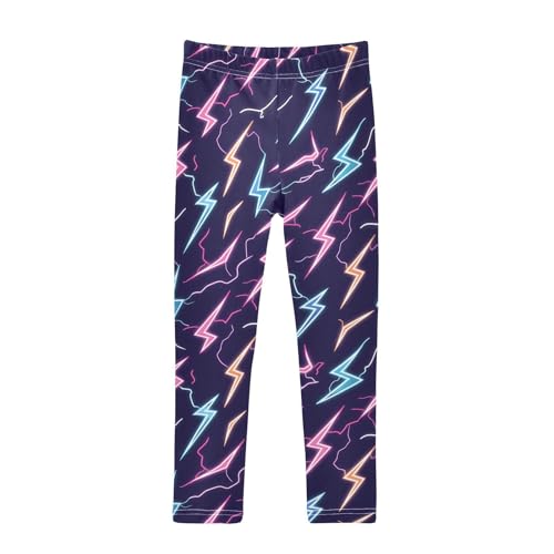 Lightning Bolts Girls' Leggings Toddler Doodles Kids Yoga Pants Dance Active Tights 4T