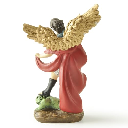 Estatua San Miguel Arcángel 5.32” Resina Pintada a Mano miniatura 4