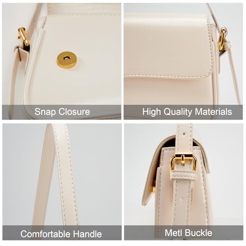 Image of Small Shoulder Bags,Crossbody Purses for Women Vegan Leather Handbag Clutch Hobo Purse with 2 Removable Straps