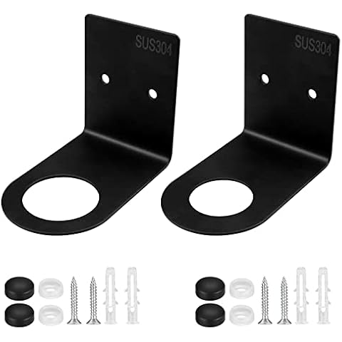 WakiHong 2 PCS Soap Bottle Holder Hand Sanitizer Hanging Rack Wall Mounted Pump Hanging Rack for Kitchen Bathroom Bottle Holder with Screws Cover